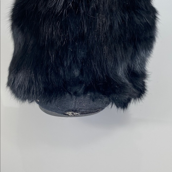 Vintage Y2K Muk Luks Black Fur Moccasin Boots 8 - Picture 5 of 15